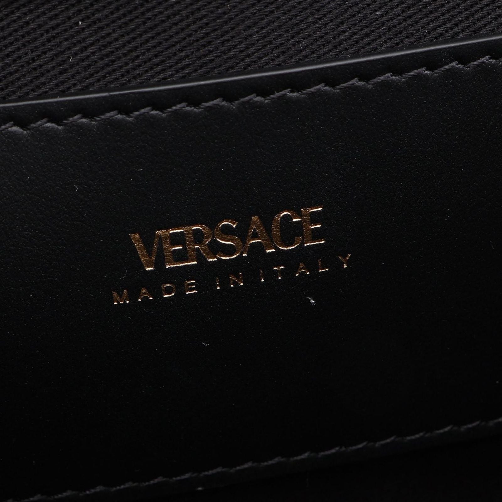 Versace Shoulder Bag Virtus Small 2-Way Black Multi Leather — view 4