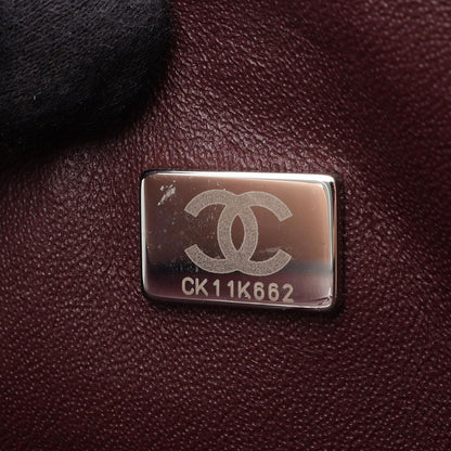 Chanel Shoulder Bag Quilted Double Flap Black Lambskin Chain — view 5