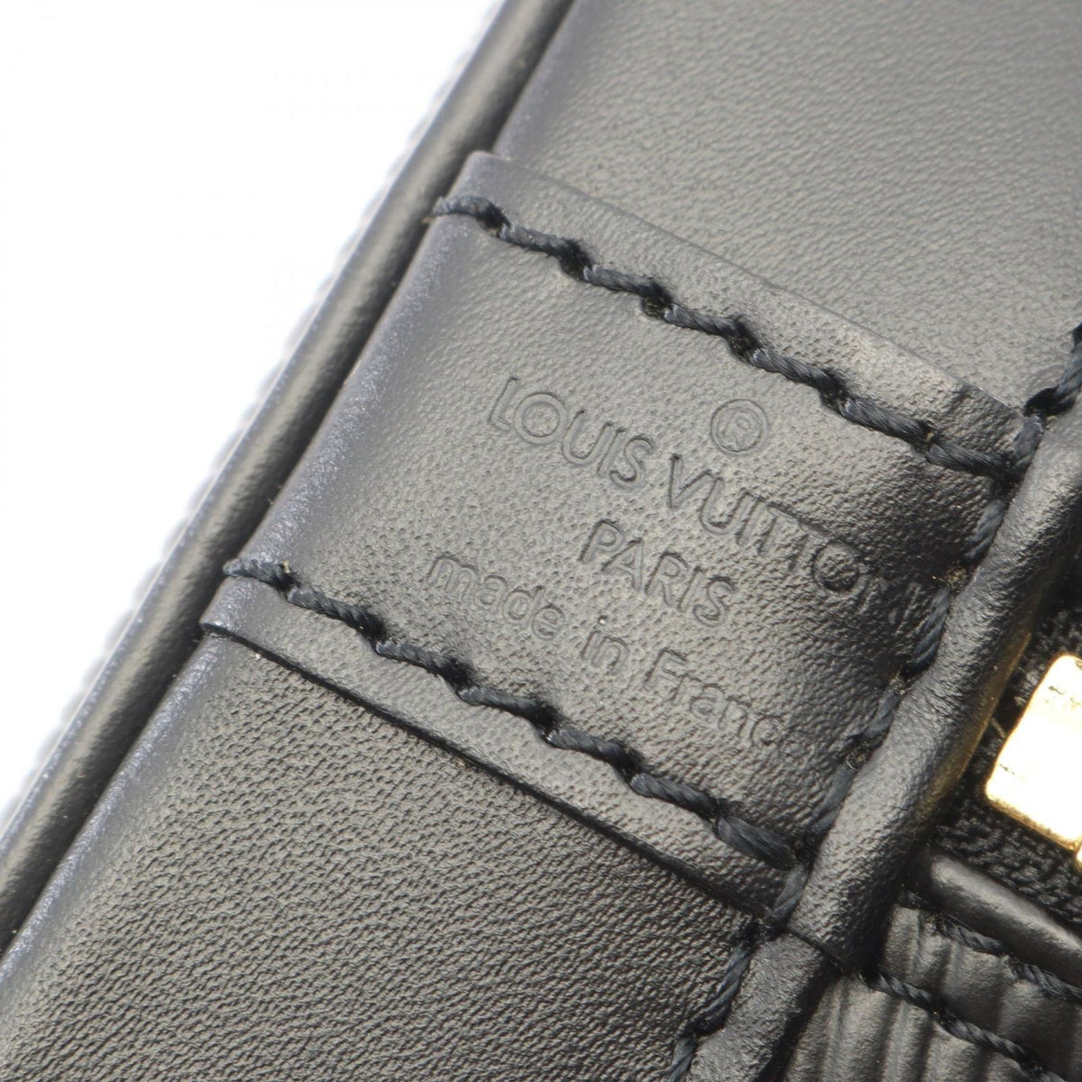 Louis Vuitton Alma Noir Leather Handbag — view 4