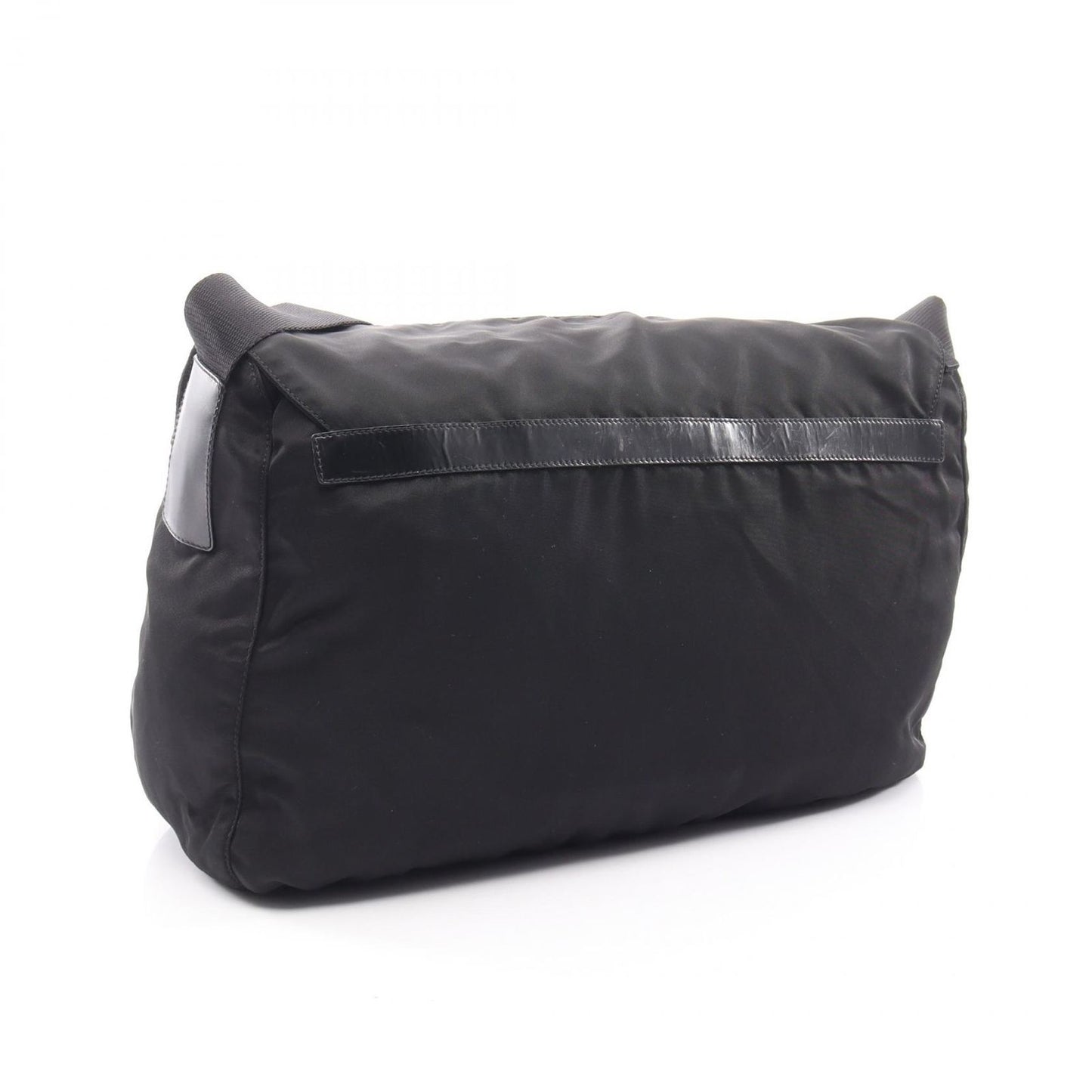 Prada Shoulder Bag Vela Black Nylon Leather Triangle Logo — view 2