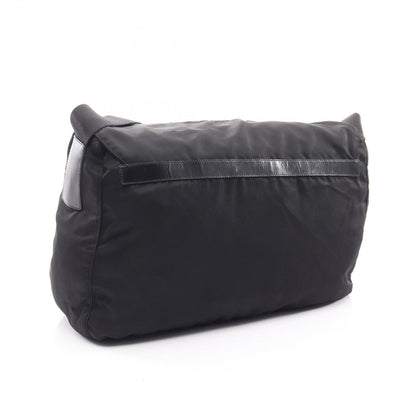 Prada Shoulder Bag Vela Black Nylon Leather Triangle Logo — view 2