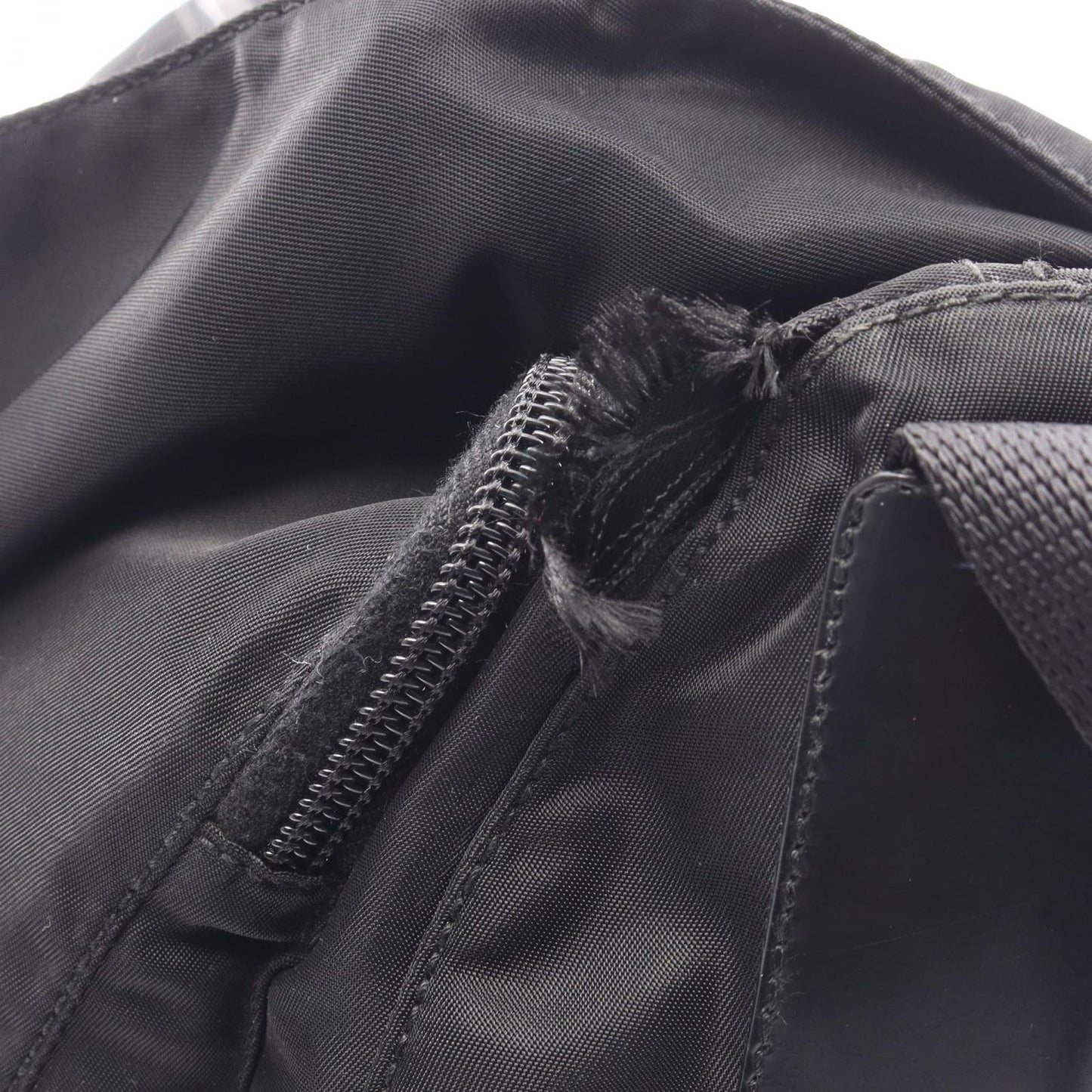 Prada Shoulder Bag Vela Black Nylon Leather Triangle Logo — view 7