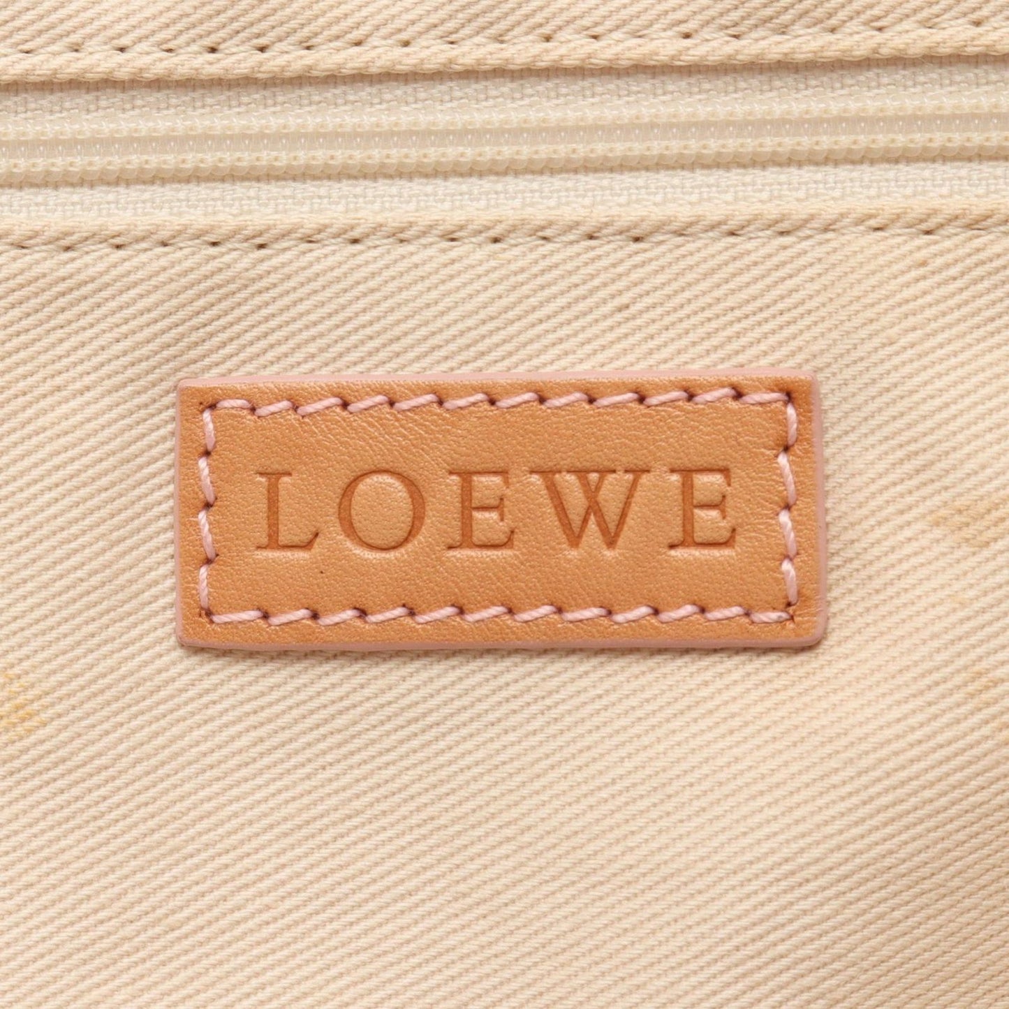 Loewe Tote Bag Repeat Anagram Beige Canvas Leather — view 4