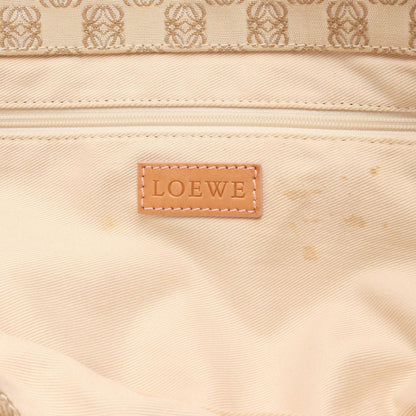 Loewe Tote Bag Repeat Anagram Beige Canvas Leather — view 5