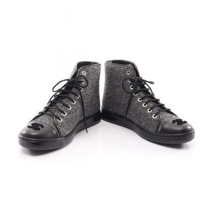 Chanel Sneakers CC Logo Fabric Leather CC Tweed High — view 3