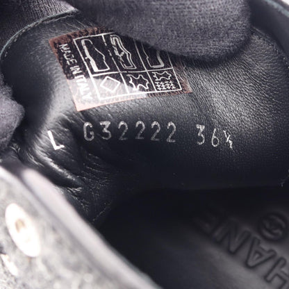 Chanel Sneakers CC Logo Fabric Leather CC Tweed High — view 6