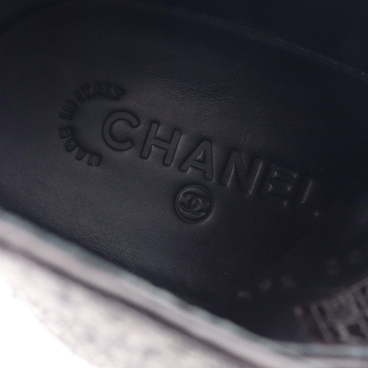 Chanel Sneakers CC Logo Fabric Leather CC Tweed High — view 5