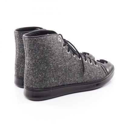 Chanel Sneakers CC Logo Fabric Leather CC Tweed High — view 2