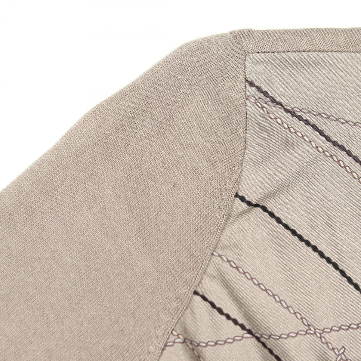 Hermes Cardigan V-neck Contrast Silk Cashmere — view 8