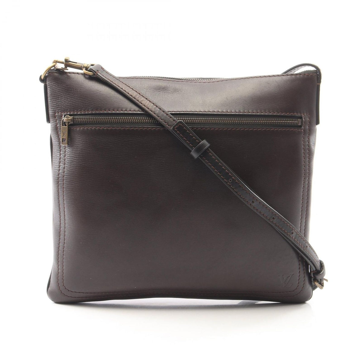 Louis Vuitton Shoulder Bag Sac Plat Utah Cafe Leather Sac