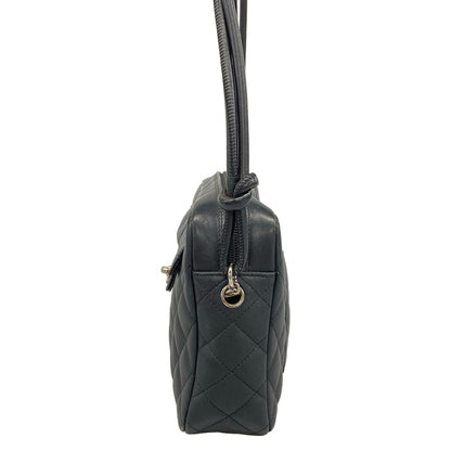 Chanel Shoulder Bag Cambon Line Black Silver Lambskin — view 4