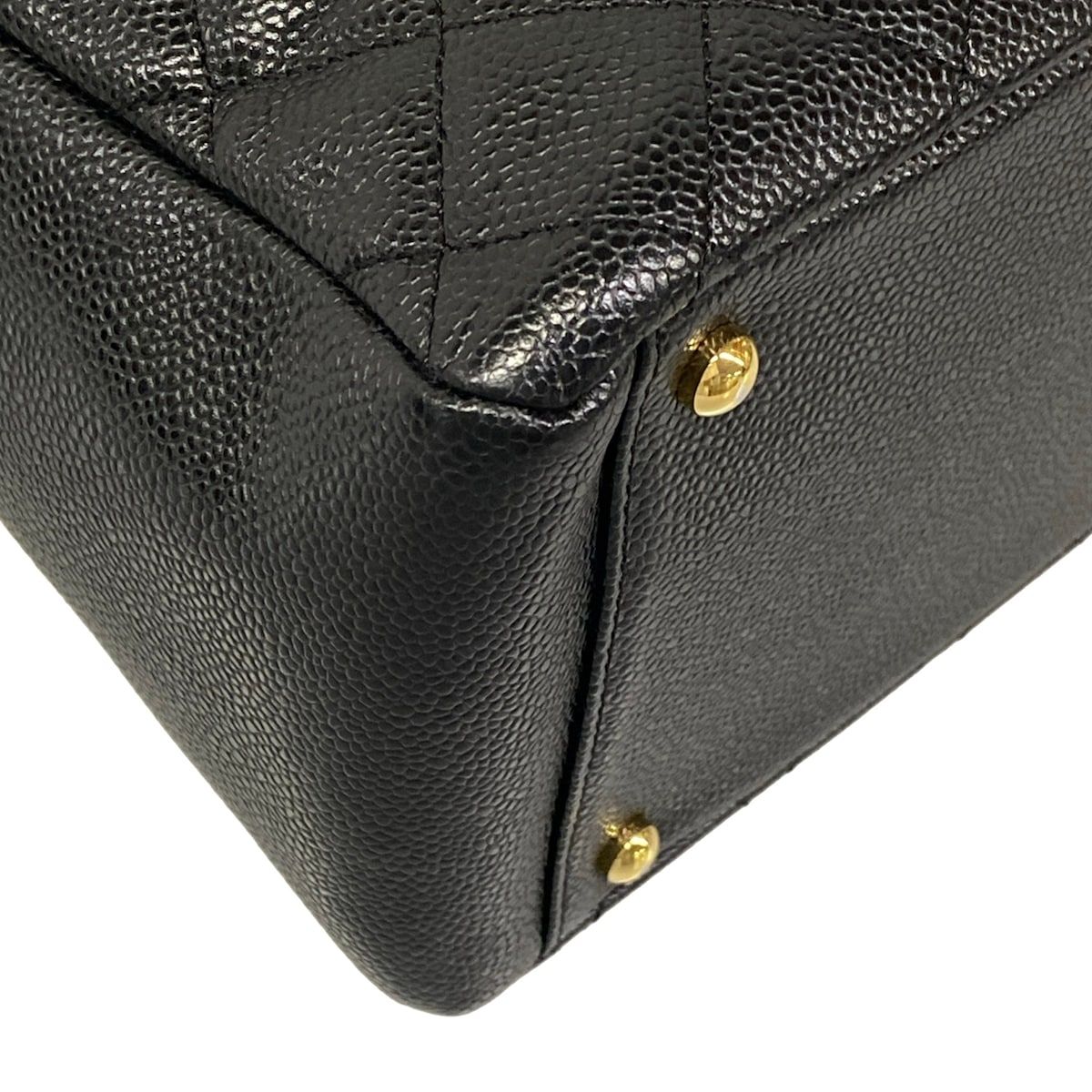 Chanel Shoulder Bag Petit Timeless Tote Quilted Black Chain Gold — view 6