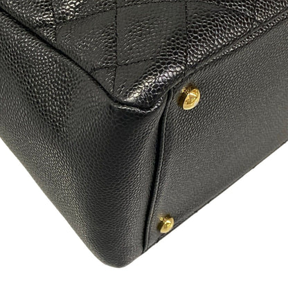 Chanel Shoulder Bag Petit Timeless Tote Quilted Black Chain Gold — view 6