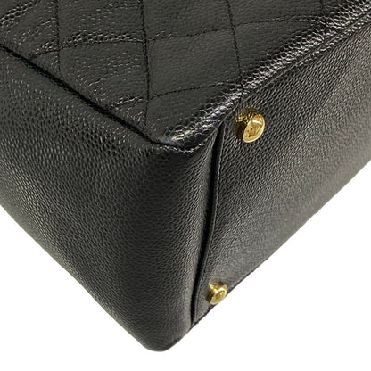 Chanel Shoulder Bag Petit Timeless Tote Quilted Black Chain Gold — view 8