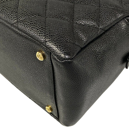 Chanel Shoulder Bag Petit Timeless Tote Quilted Black Chain Gold — view 7