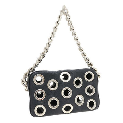 Prada Perforated Chain Shoulder Bag — view 3