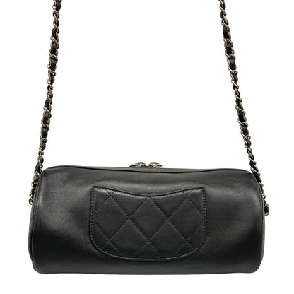 Chanel Shoulder Bag Black Chain Logo — view 3