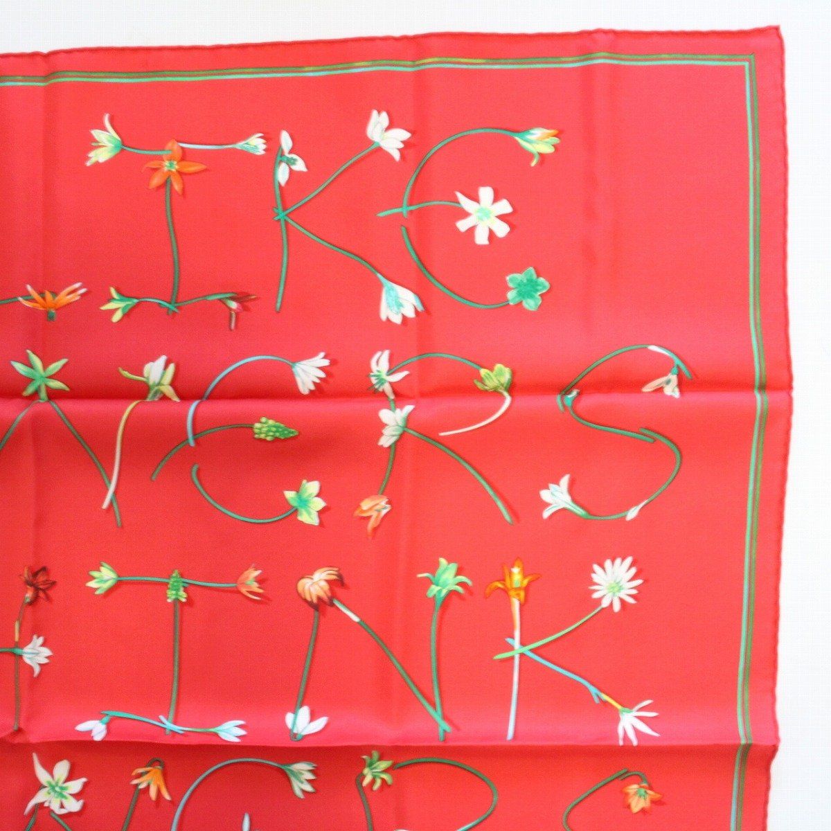 Hermes Carre 90 Scarf Eye Like Flowers 100% Silk Pawn — view 3
