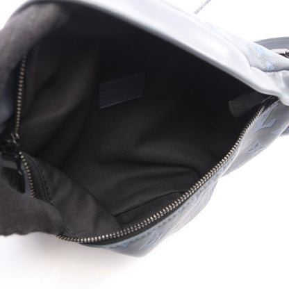 Louis Vuitton Waist Bag Discovery PM Monogram Shadow Navy Blue Leather — view 3