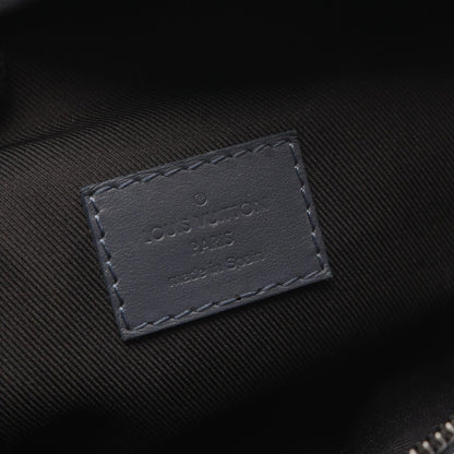 Louis Vuitton Waist Bag Discovery PM Monogram Shadow Navy Blue Leather — view 4