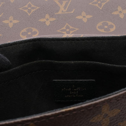 Louis Vuitton Shoulder Bag Sun Placido Monogram Noir Canvas Leather — view 7