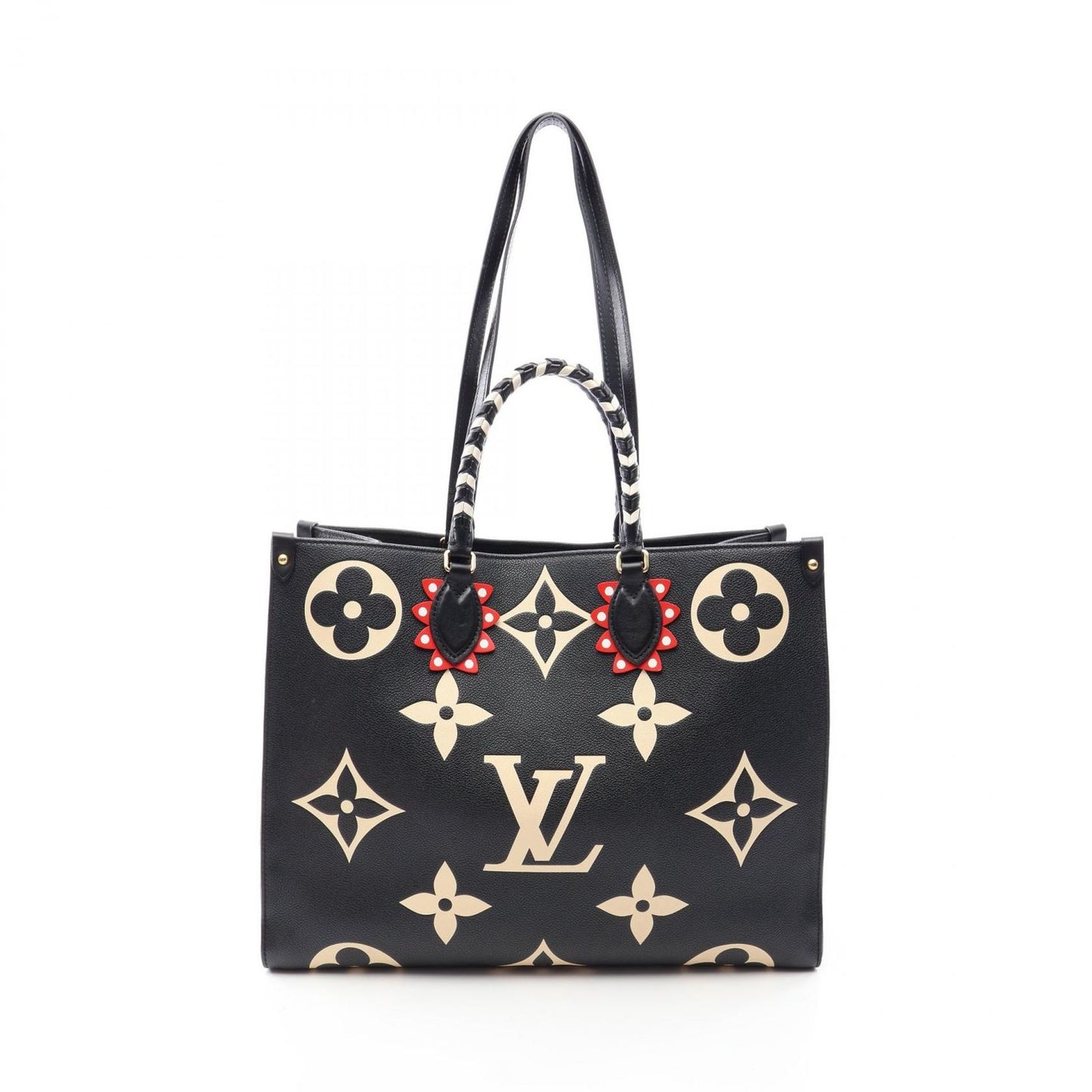 Louis Vuitton Tote Bag On The Go GM Monogram Empreinte LV Crafty 2-Way Black