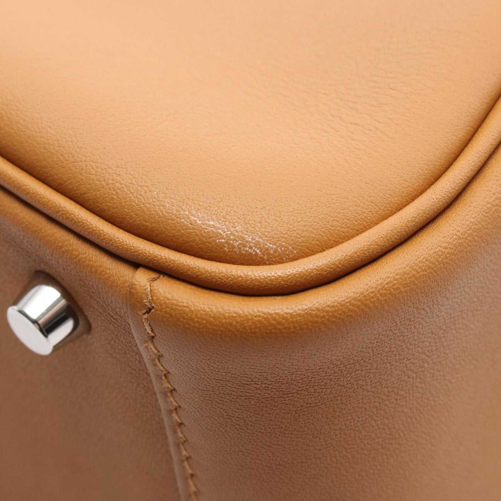 Hermes Shoulder Bag Lindy Mini Verso Camel Celeste — view 7