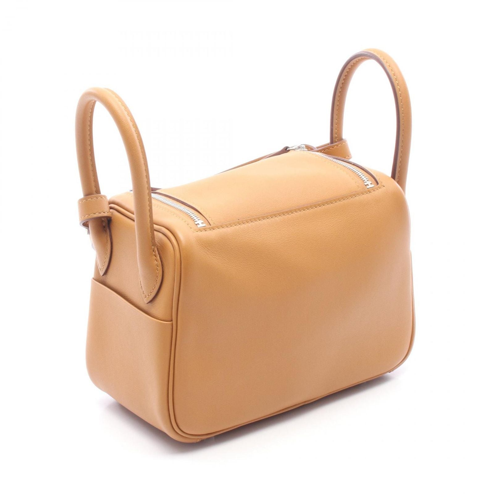 Hermes Shoulder Bag Lindy Mini Verso Camel Celeste — view 2