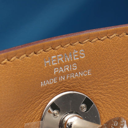 Hermes Shoulder Bag Lindy Mini Verso Camel Celeste — view 4