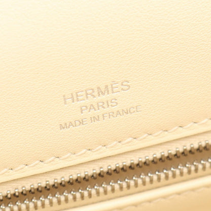 Hermes Kelly 28 Sellier 2-Way Ecru Nata Canvas Leather Handbag — view 4