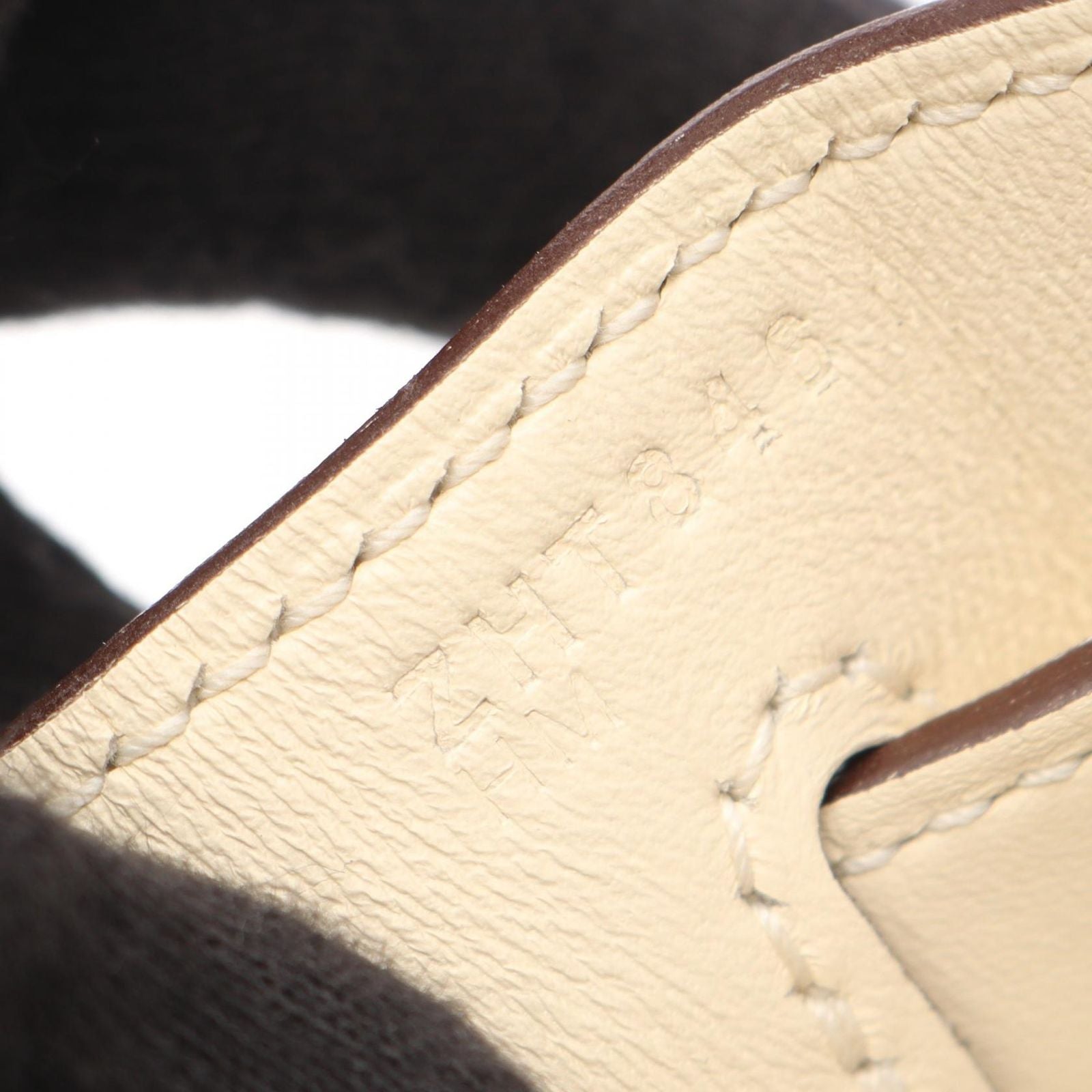 Hermes Kelly 28 Sellier 2-Way Ecru Nata Canvas Leather Handbag — view 5