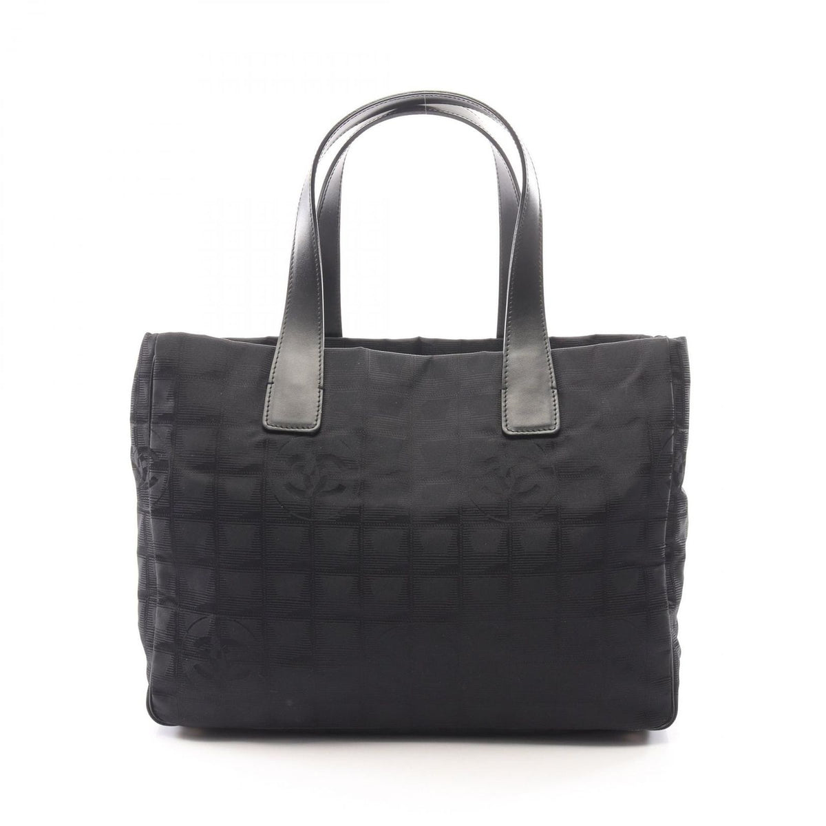 Chanel Tote Bag New Travel Line MM Black Leather New MM