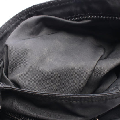 Prada Shoulder Bag Black Nylon Leather Triangle Logo — view 5