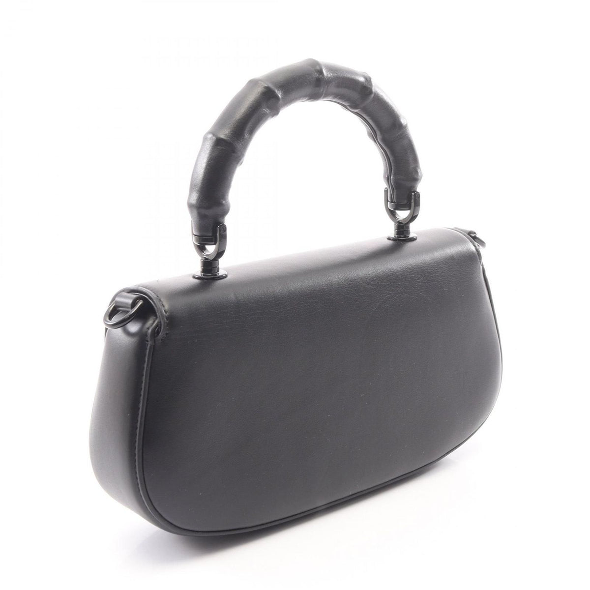 Gucci Bamboo Diva 2-Way Black Leather Handbag — view 2
