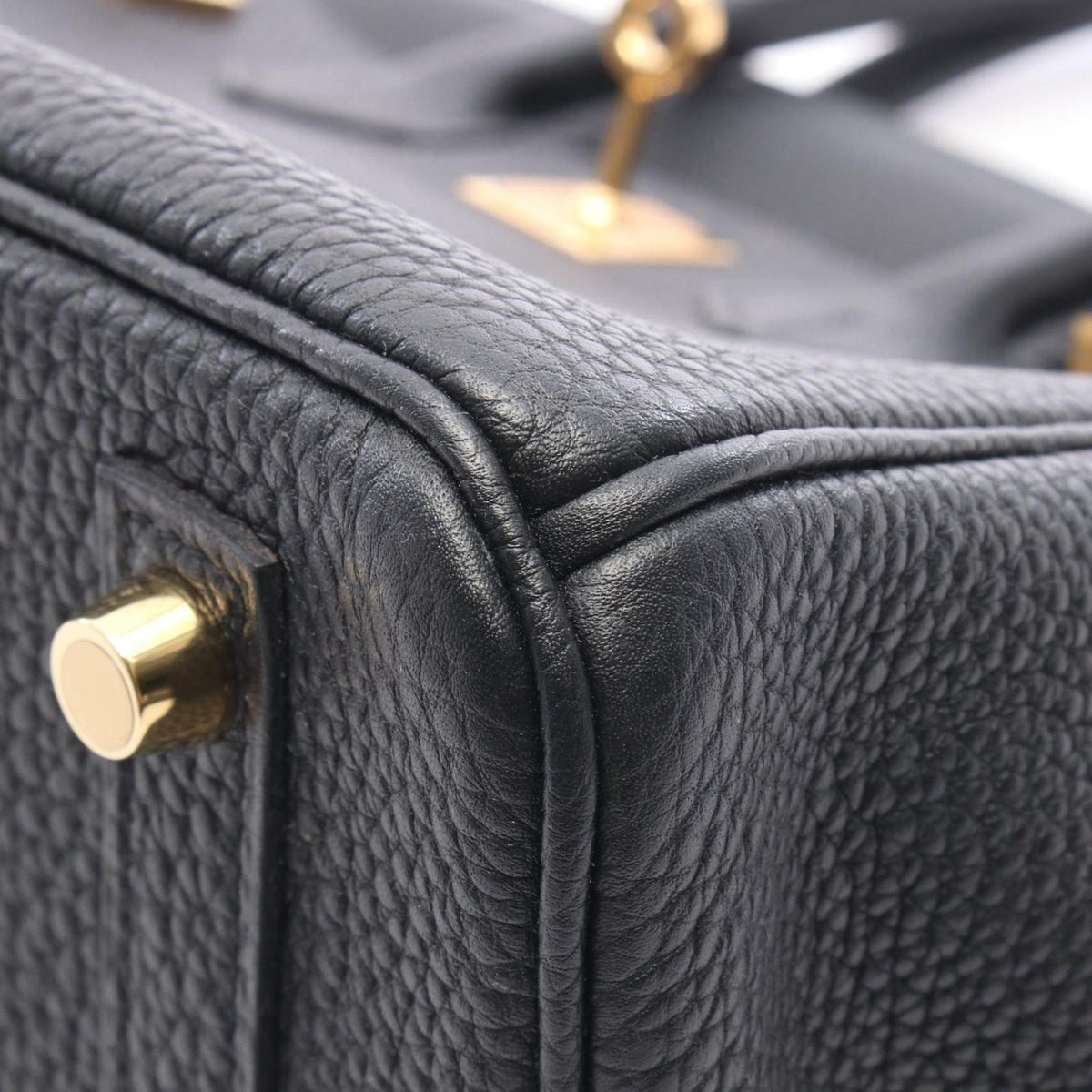 Hermes Birkin 25 Black Leather Handbag — view 7