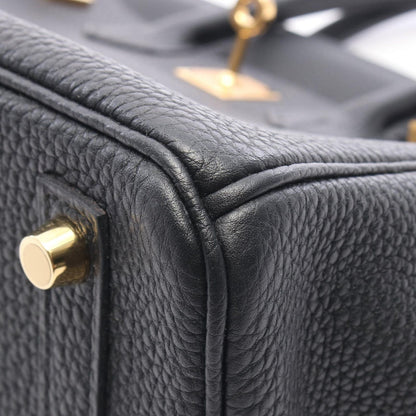 Hermes Birkin 25 Black Leather Handbag — view 7