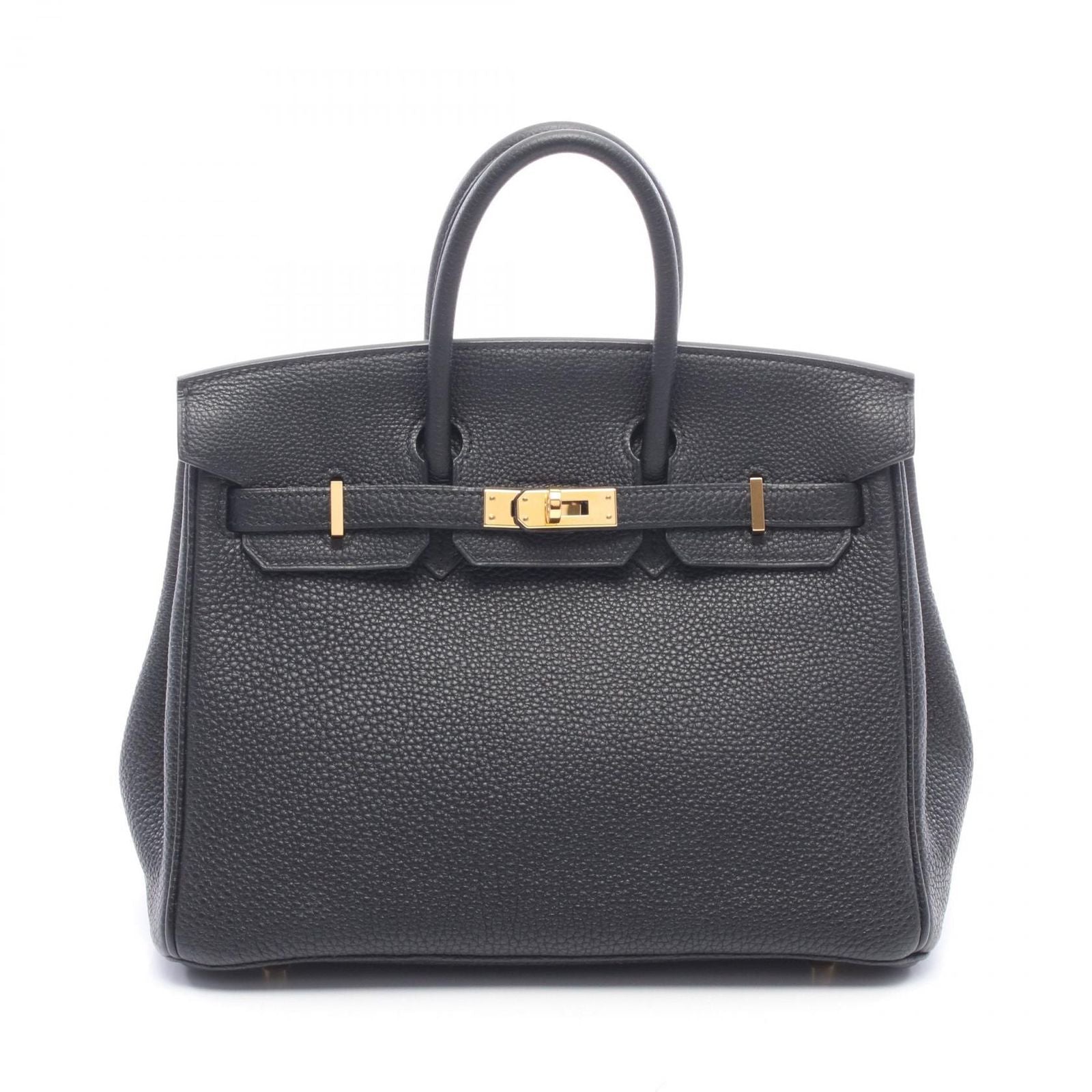 Hermes Birkin 25 Black Leather Handbag