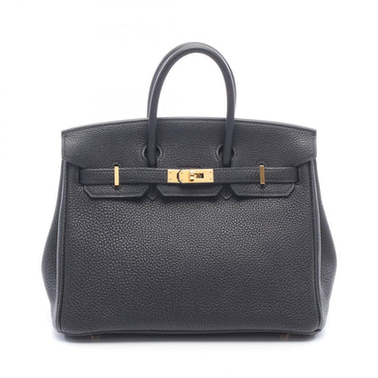 Hermes Birkin 25 Black Leather Handbag