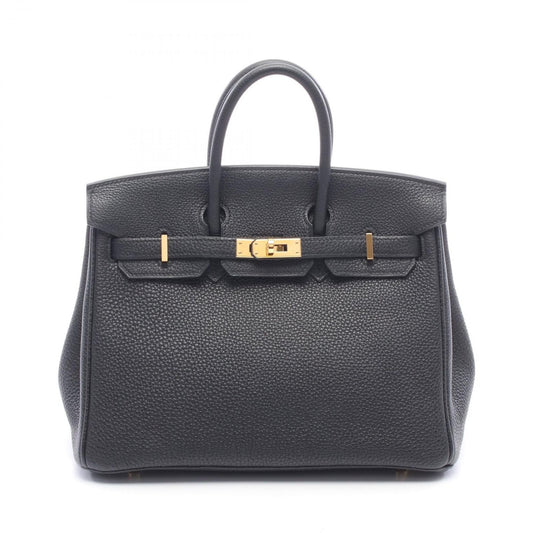 Hermes Birkin 25 Black Leather Handbag