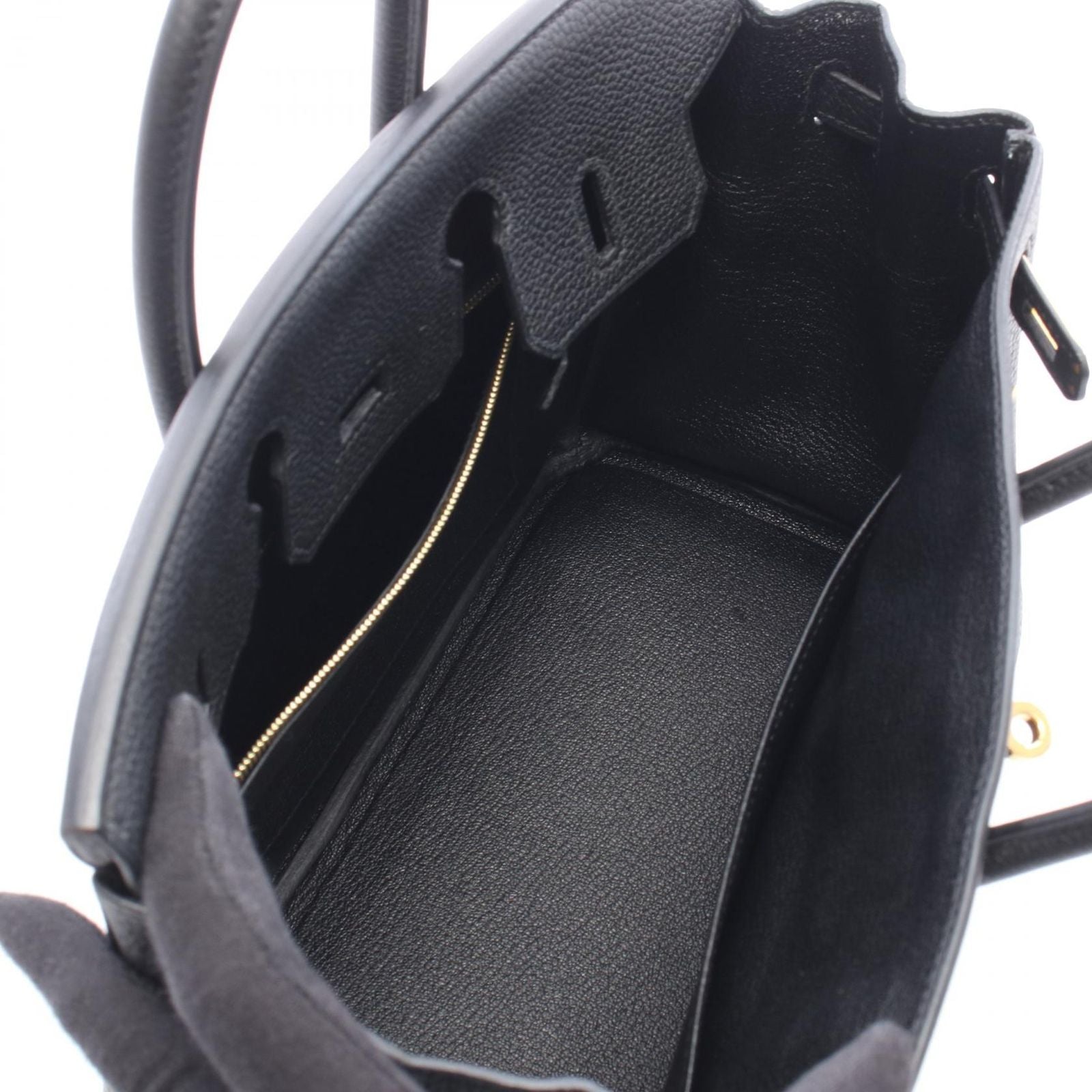 Hermes Birkin 25 Black Leather Handbag — view 3