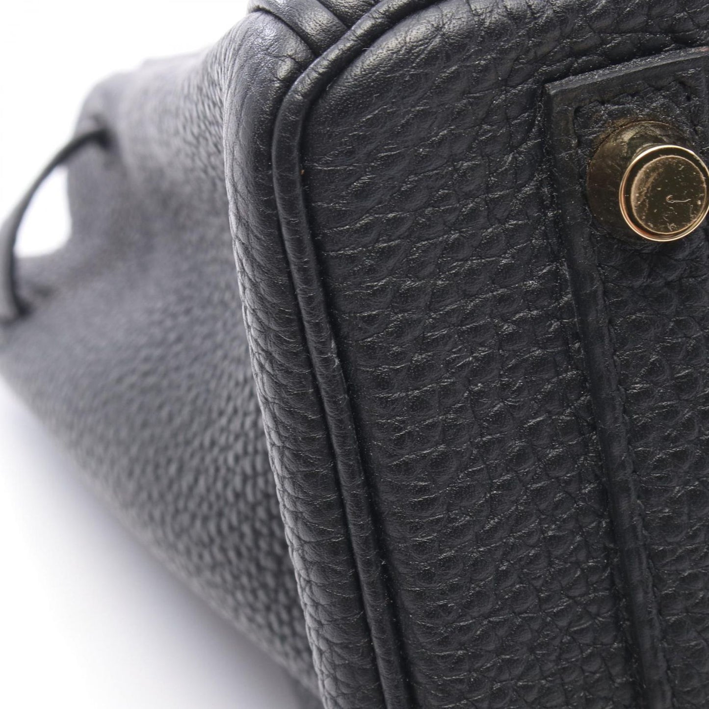 Hermes Birkin 25 Black Leather Handbag — view 8