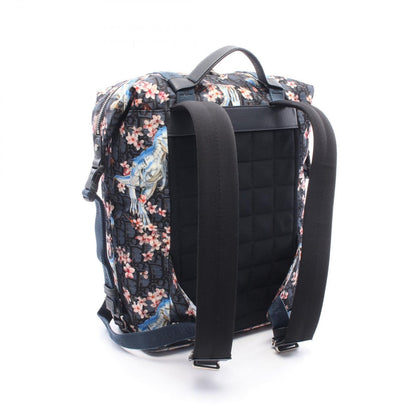 Dior Backpack Hajime Sorayama Dinosaur Robo Oblique Navy Multi Nylon Leather — view 2