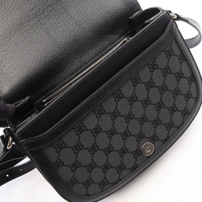 Gucci Shoulder Bag the Hacker Project Black Navy Red Canvas Leather — view 5