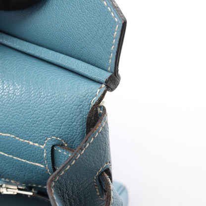 Hermes Birkin 30 Blue Jean Leather Handbag — view 8