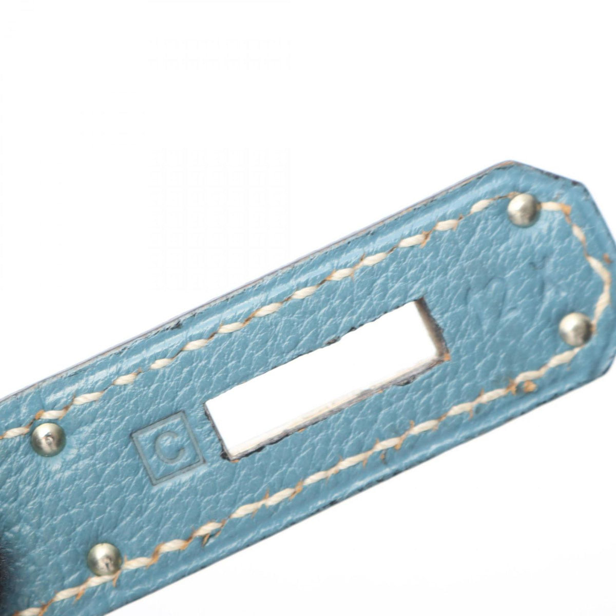 Hermes Birkin 30 Blue Jean Leather Handbag — view 5