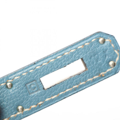 Hermes Birkin 30 Blue Jean Leather Handbag — view 5