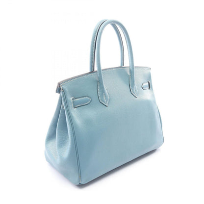 Hermes Birkin 30 Blue Jean Leather Handbag — view 2