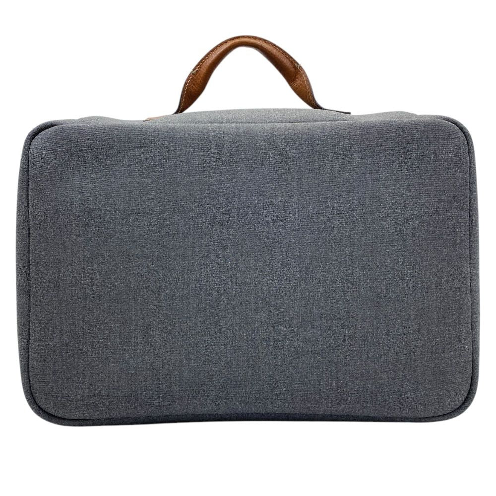 Brunello Cucinelli Handbag Second Travel Pouch Canvas Leather Gray Brown — view 2