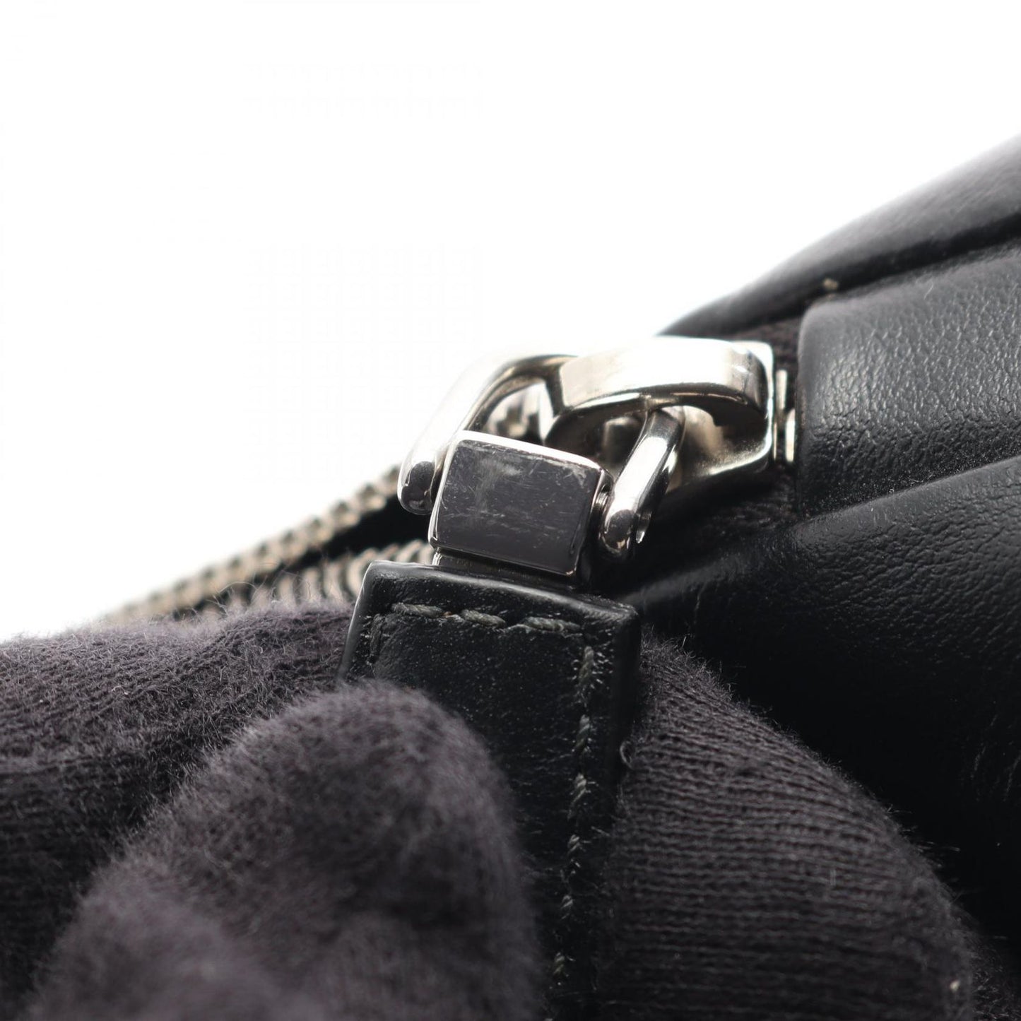Prada Shoulder Bag Triangle Black Leather — view 6