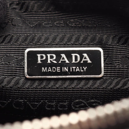 Prada Shoulder Bag Triangle Black Leather — view 4